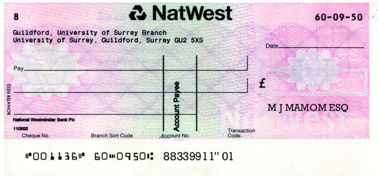 cheque